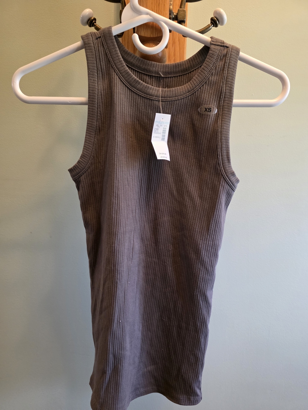 Maurices Ribbed Tank Top in Gray